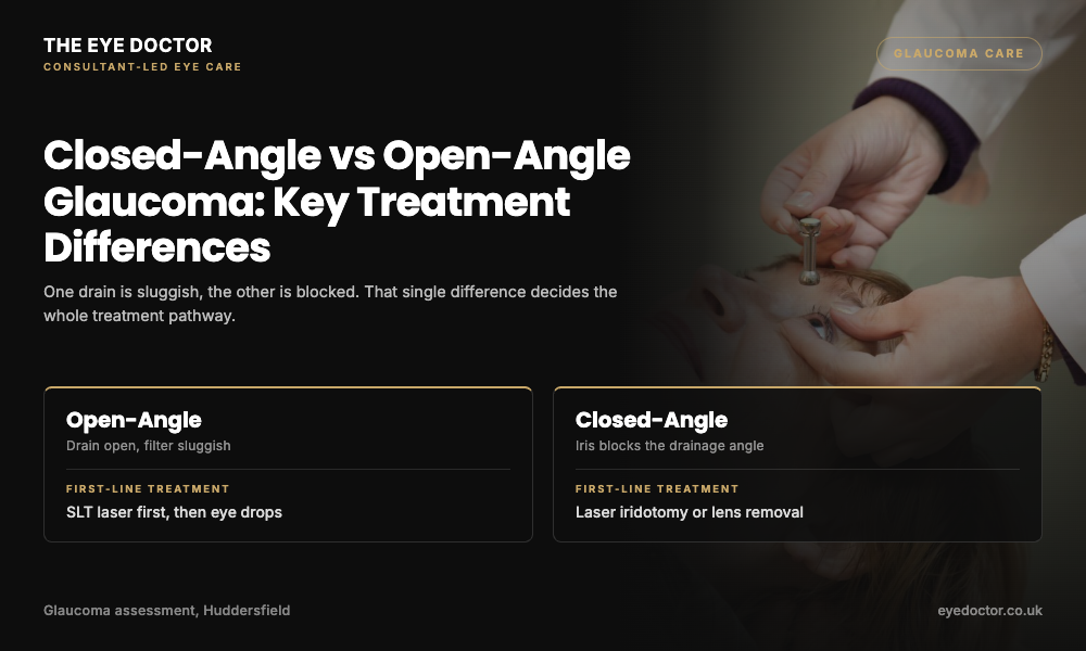 Open-angle vs closed-angle glaucoma treatment at The Eye Doctor